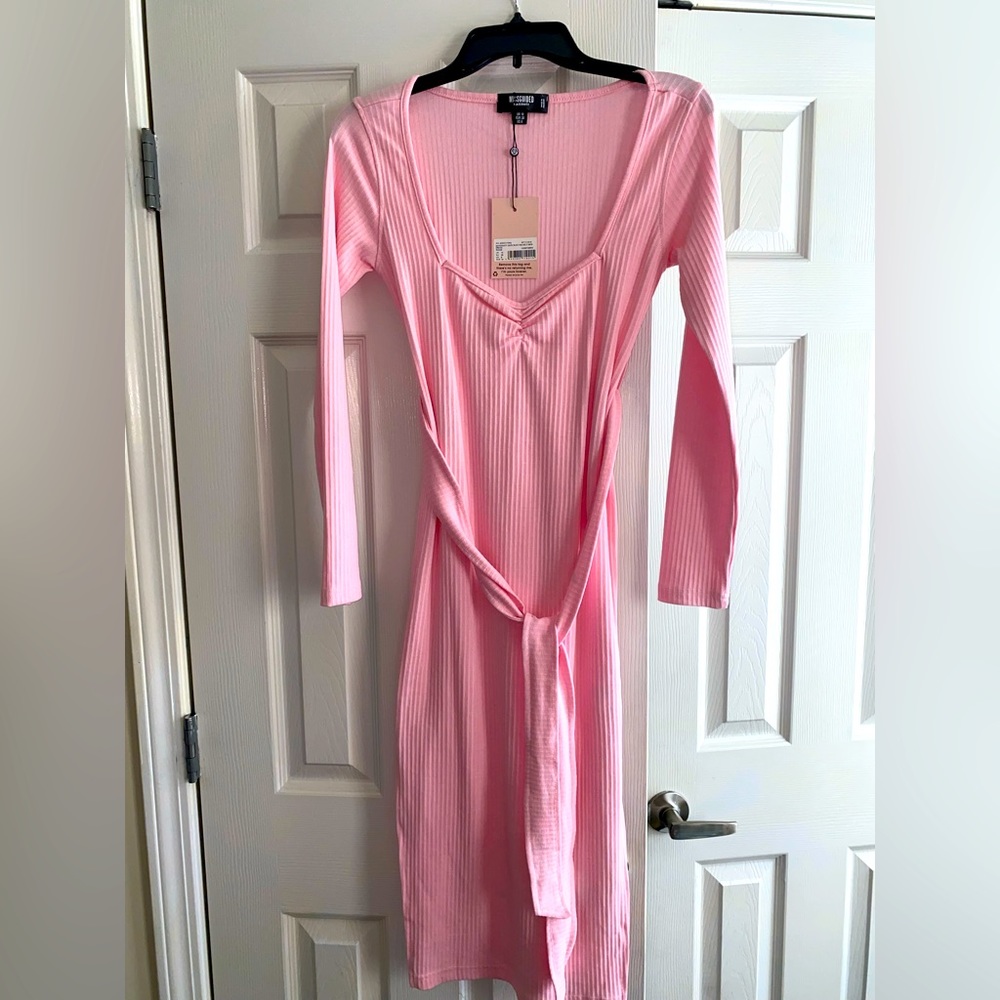 Maternity Bust Rib Belt Midi Dress